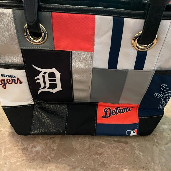 Detroit Tigers Patchwork Tote Bag With Team Logos Like New - Picture 1 of 9